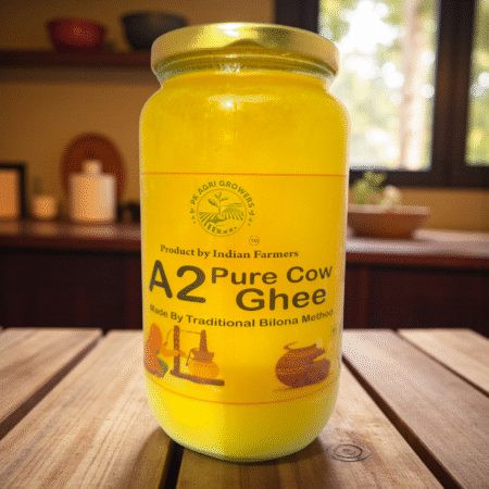 PK Agri Growers A2 Pure Cow Ghee | Traditional Bilona Method | 100% Natural Desi Ghee | Made from A2 Milk