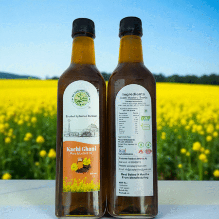 PK Agri Growers Kachi Ghani Mustard Oil | 100% Pure Kachi Ghani | Chemical Free